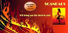 Scandals Box Cover and Board Game Design 
